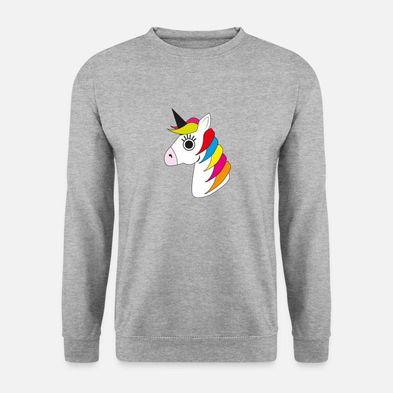 einhorn - Unisex Pullover - Weißgrau meliert