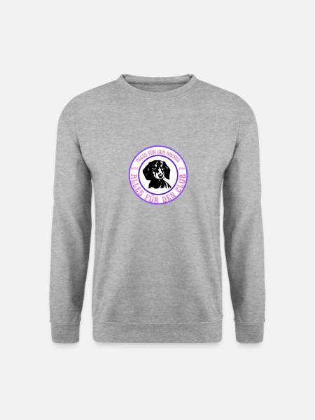 Alles für den Dackel 1 - Unisex Pullover - Weißgrau meliert