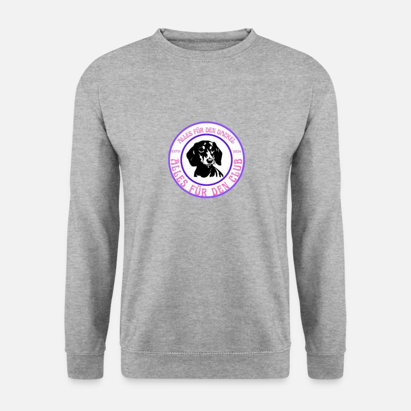 Alles für den Dackel 1 - Unisex Pullover - Weißgrau meliert