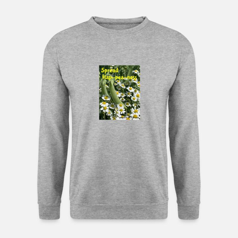 Spread Hap-pea-ness - Unisex Pullover - Weißgrau meliert