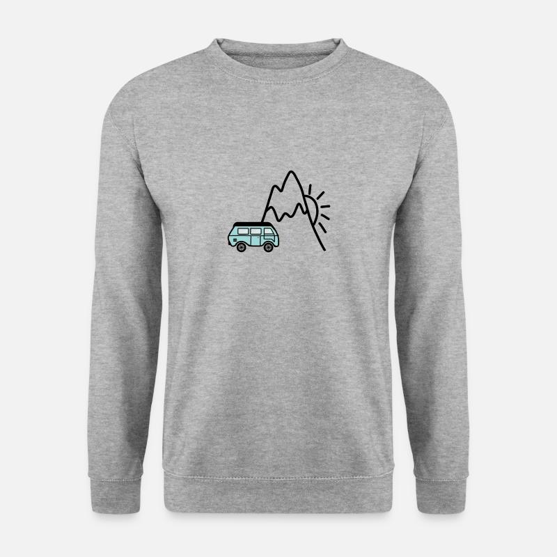 Berg Campen - Unisex Pullover - Weißgrau meliert