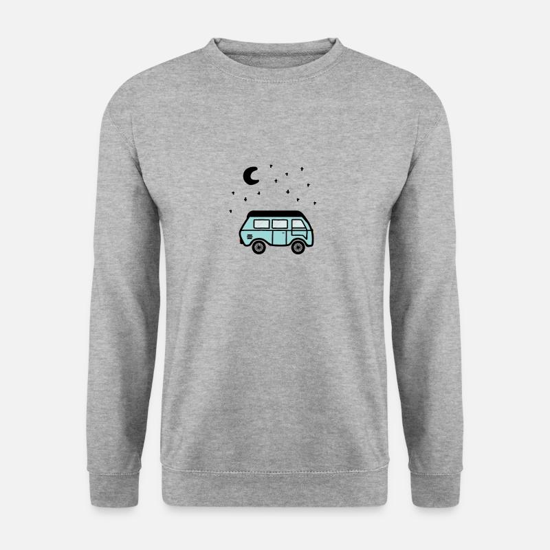 Van bei Nacht - Unisex Pullover - Weißgrau meliert