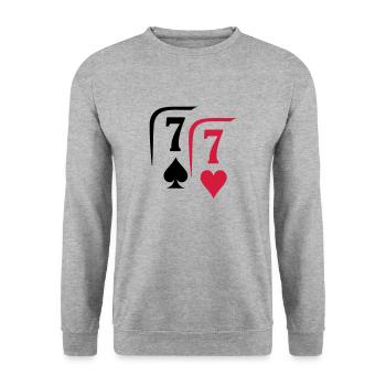 PAIR 7 - Sweat-shirt Unisexe - gris chiné - Devant - Alina (178cm) & Michal (187cm)
