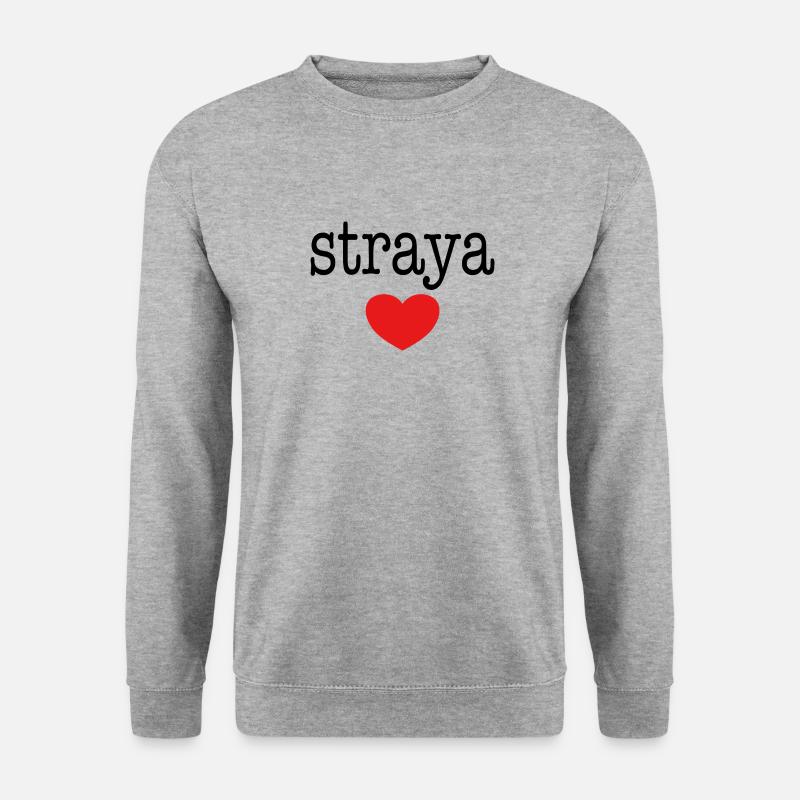 straya with heart - Unisex Pullover - Weißgrau meliert