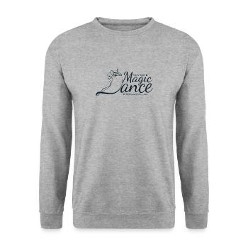 Logo Magic Dance Hintergrund weiss transp - Unisex Pullover - Weißgrau meliert - Vorne - Alina (178cm) & Michal (187cm)