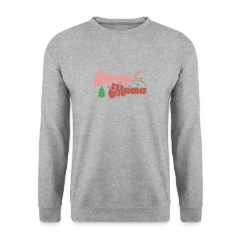 Merry Mom - Unisex Sweatshirt - salt & pepper - Front - Alina (178cm) & Michal (187cm)