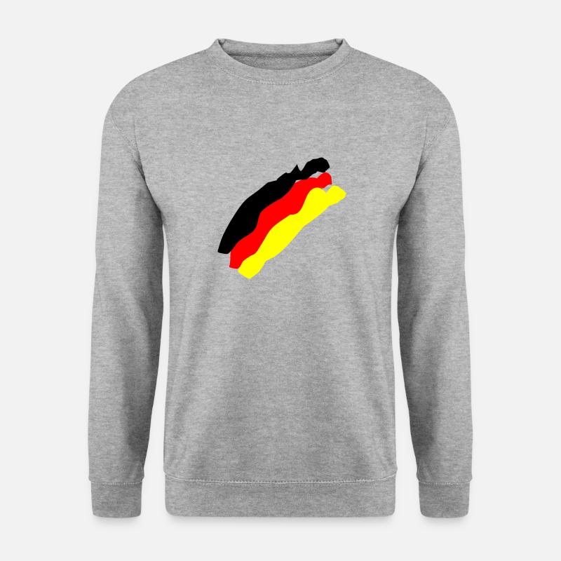 Deutsche Flagge - Unisex Pullover - Weißgrau meliert