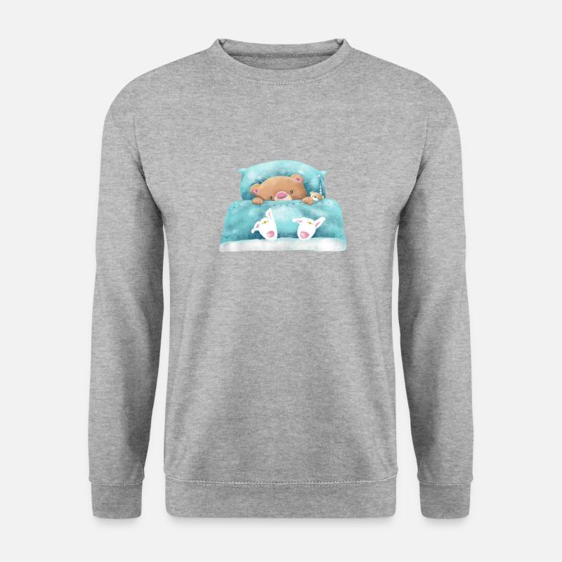 Teddy Bear est en train de dormir - Sweat-shirt Unisexe - gris chiné