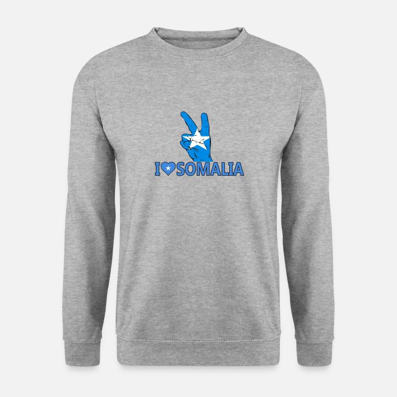 Frieden SOMALIA - Unisex Pullover - Weißgrau meliert