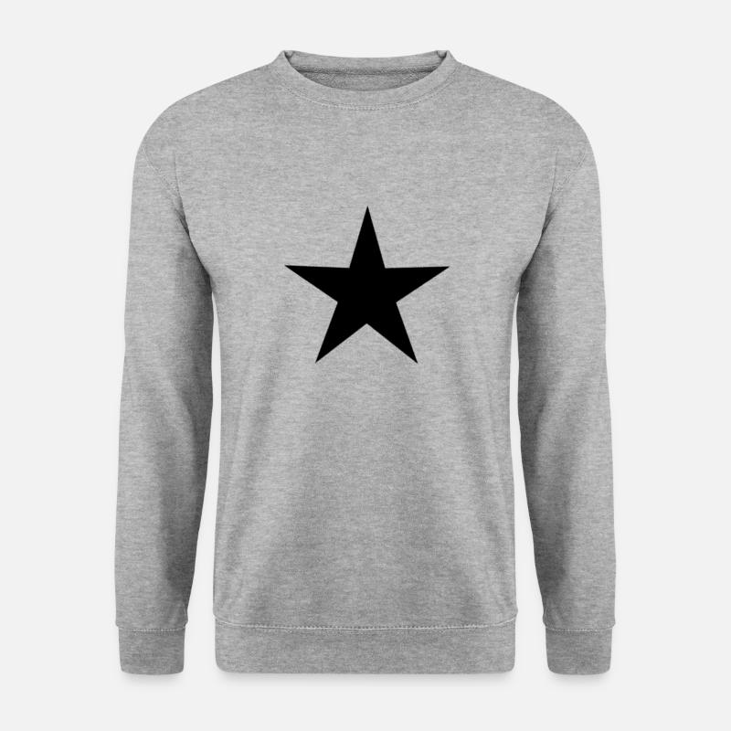 STERN. STERN. STERNE. FEST. JAHRESTAG. WEIHNACHTEN. - Unisex Pullover - Weißgrau meliert