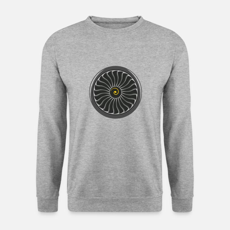 Turbine (Farben änderbar Color variabel) - Unisex Pullover - Weißgrau meliert