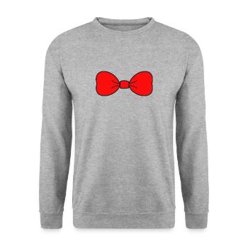 KNOTEN. KRAWATTE - Unisex Pullover - Weißgrau meliert - Vorne - Alina (178cm) & Michal (187cm)