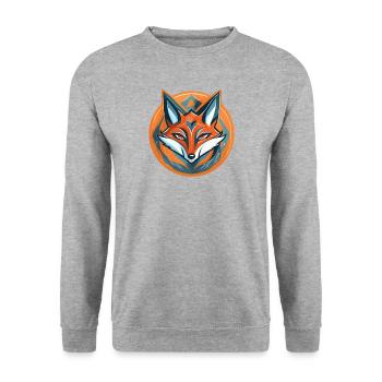 Fuchs - Unisex Pullover - Weißgrau meliert - Vorne - Alina (178cm) & Michal (187cm)