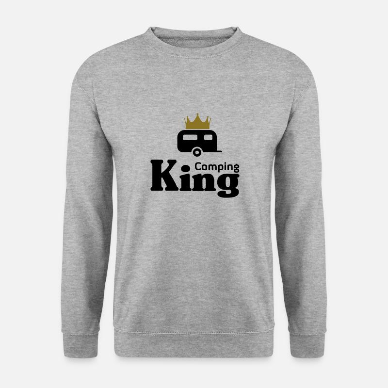 Camping King - Unisex Pullover - Weißgrau meliert