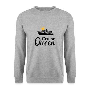 Cruise Queen - Unisex Pullover - Weißgrau meliert - Vorne - Alina (178cm) & Michal (187cm)