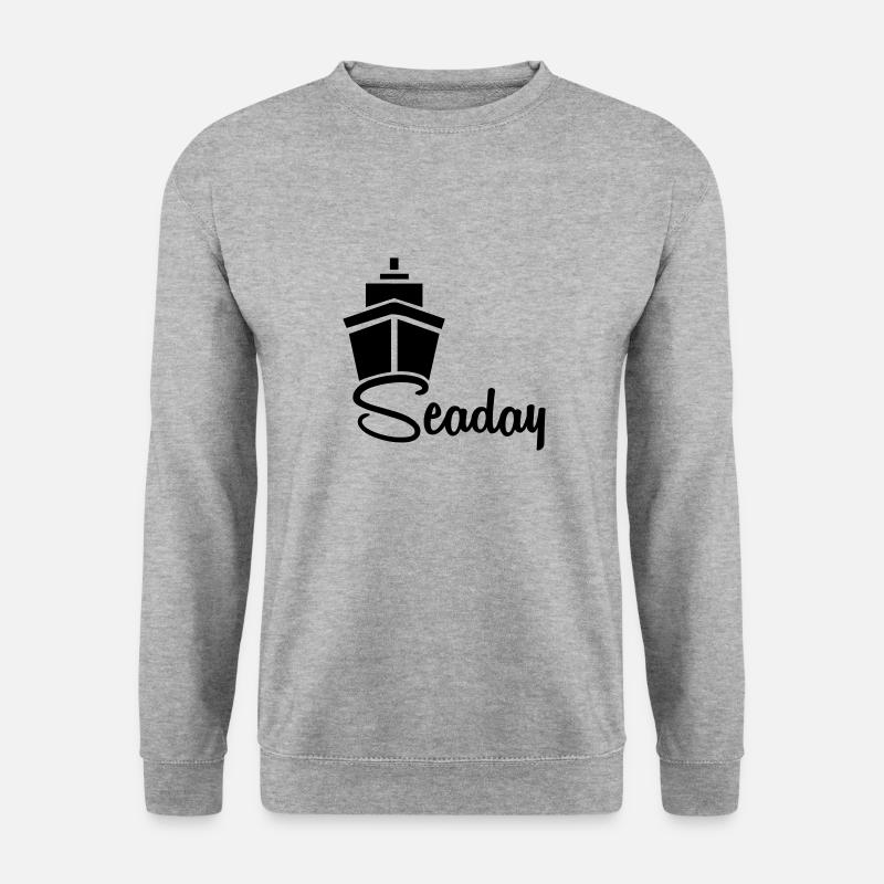 Seaday - Unisex Pullover - Weißgrau meliert