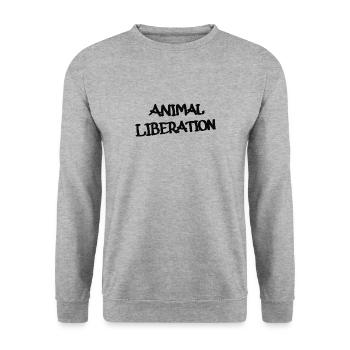 Animal Liberation - Unisex Sweatshirt - salt & pepper - Front - Alina (178cm) & Michal (187cm)