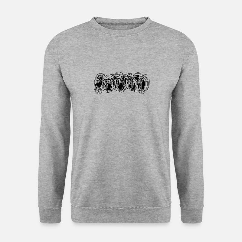 Vintage Schleifen ungewöhnliche Linien - Unisex Pullover - Weißgrau meliert