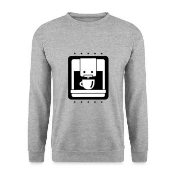 Coffee machine icon - Unisex Sweatshirt - salt & pepper - Front - Alina (178cm) & Michal (187cm)