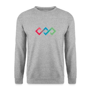 Fluo Diamonds - Sweat-shirt Unisexe - gris chiné - Devant - Alina (178cm) & Michal (187cm)