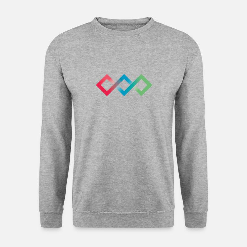 Fluo Diamanten - Unisex Pullover - Weißgrau meliert