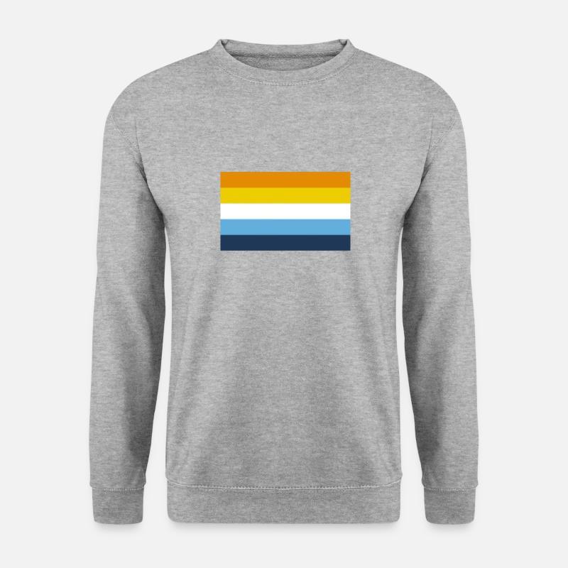 Aro Ace Pride Flagge - Unisex Pullover - Weißgrau meliert