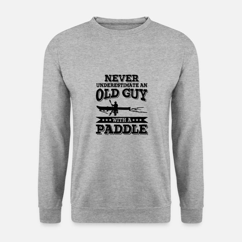 Kanu Kanufahren kajak - Unisex Pullover - Weißgrau meliert