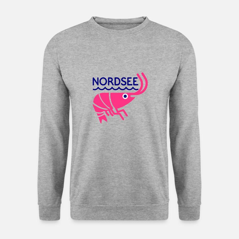 Nordsee Krabbe - Unisex Pullover - Weißgrau meliert