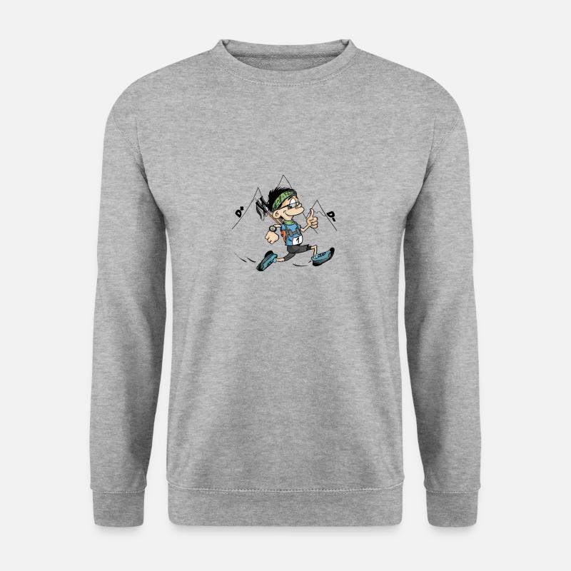 Trailrunning ist ein Super-Ultra-Trailrunner - Unisex Pullover - Weißgrau meliert