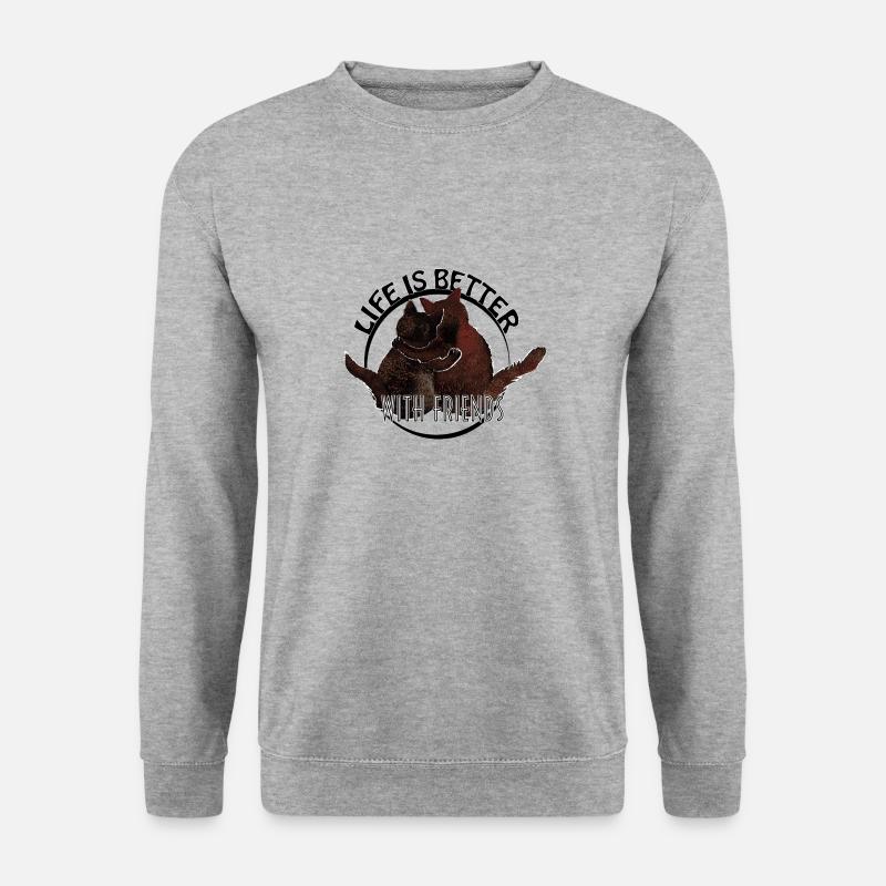 Cat lovers forever - Unisex Sweatshirt - salt & pepper