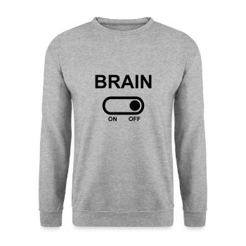 Brain Off - Unisex Sweatshirt - salt & pepper - Front - Alina (178cm) & Michal (187cm)