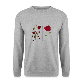 Unisex Premium T-shirt - Unisex Pullover - Weißgrau meliert - Vorne - Alina (178cm) & Michal (187cm)