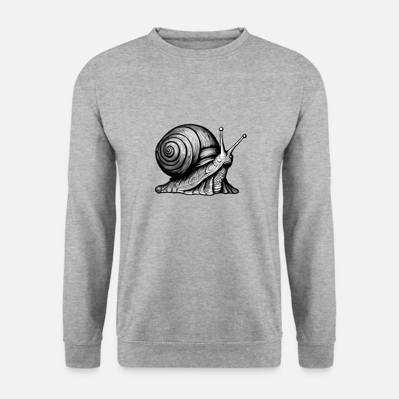 Escargot / Animal / Ramper / Visqueux / Lent - Sweat-shirt Unisexe - gris chiné