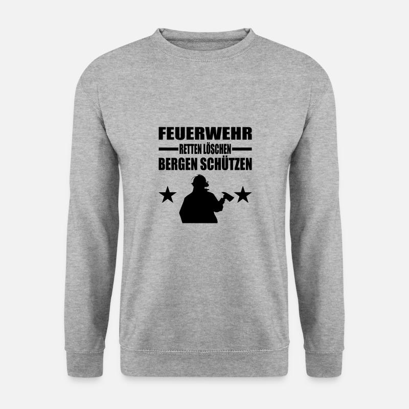 Feuerwehr - Unisex Pullover - Weißgrau meliert