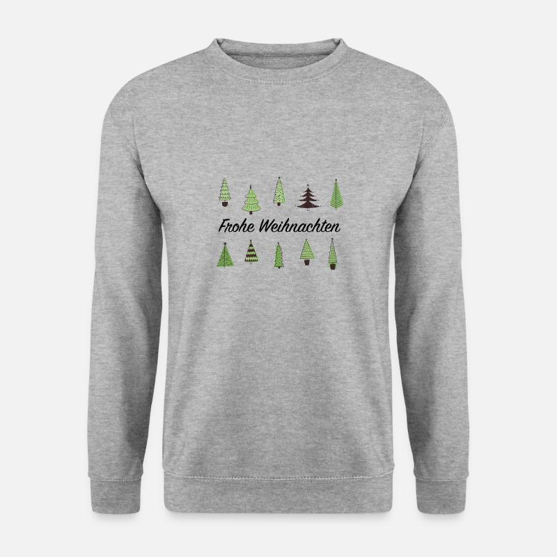 Frohe Weihnachten - Unisex Pullover - Weißgrau meliert