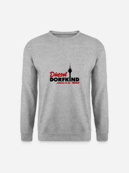 Düsseldorfkind Altstadt - Unisex Pullover - Weißgrau meliert
