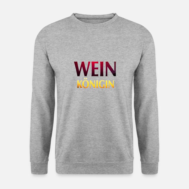Wein Königin - Unisex Pullover - Weißgrau meliert