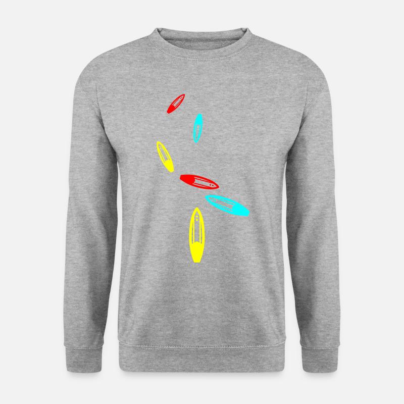 Surfbrett icon symbol - Unisex Pullover - Weißgrau meliert