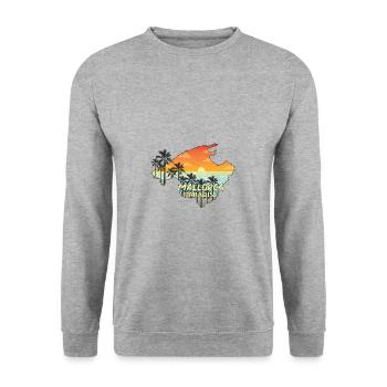 Mallorca - Unisex Pullover - Weißgrau meliert - Vorne - Alina (178cm) & Michal (187cm)
