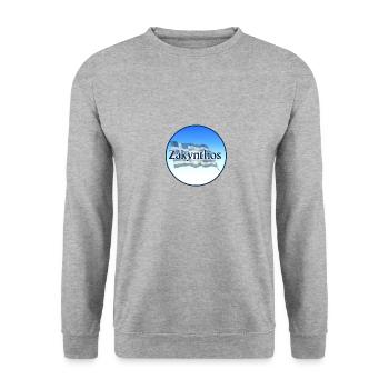 Zakynthos Griechenland Griechische Flagge - Unisex Pullover - Weißgrau meliert - Vorne - Alina (178cm) & Michal (187cm)