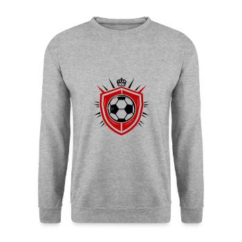 Soccer Logo Team - Unisex Sweatshirt - salt & pepper - Front - Alina (178cm) & Michal (187cm)