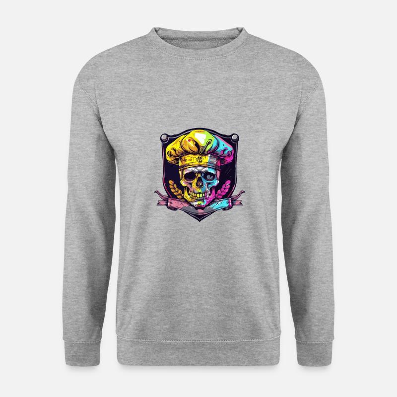 Skull Skeleton Chef - Unisex Sweatshirt - salt & pepper