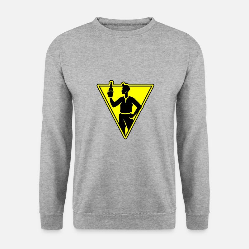 Bier Trinken - Unisex Pullover - Weißgrau meliert