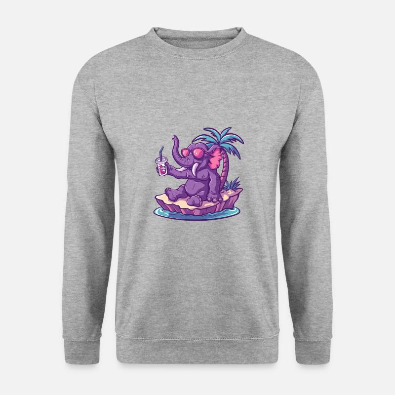 Mammut Sommer Strand Comic - Unisex Pullover - Weißgrau meliert