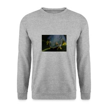 Cochranella granulosa - Glassfrog - Unisex Sweatshirt - salt & pepper - Front - Alina (178cm) & Michal (187cm)