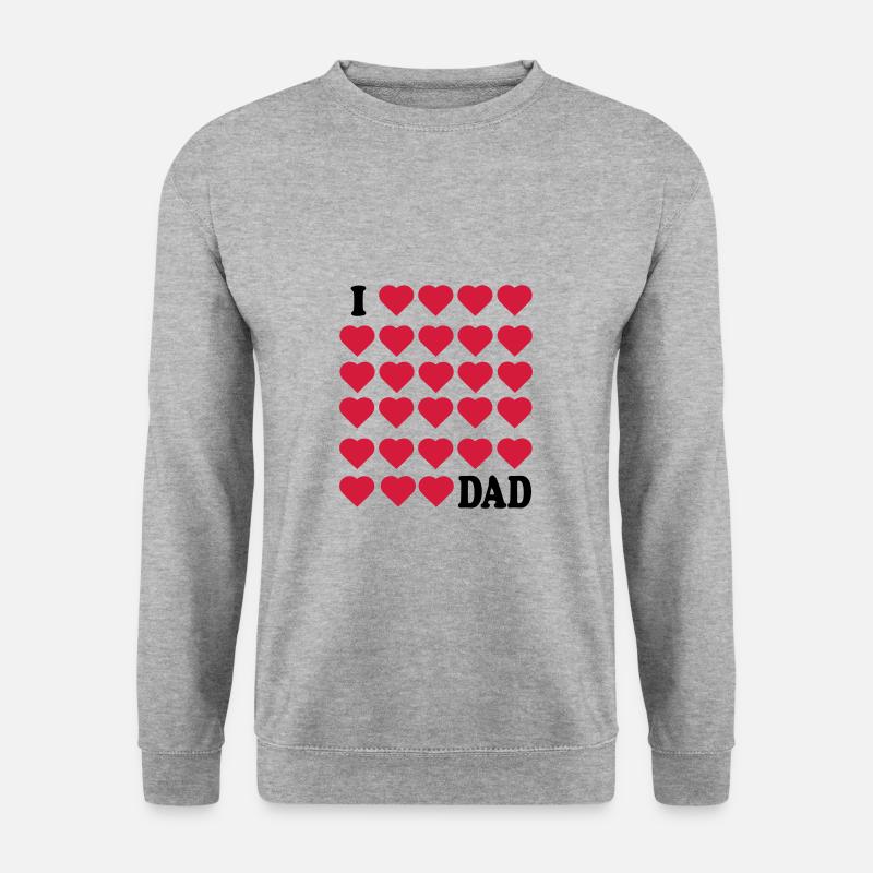 Ich liebe Papa - Unisex Pullover - Weißgrau meliert