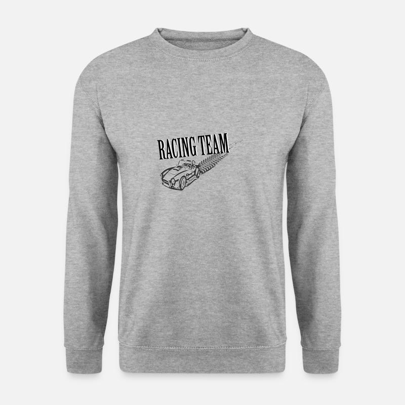 Rennwagen - Unisex Pullover - Weißgrau meliert