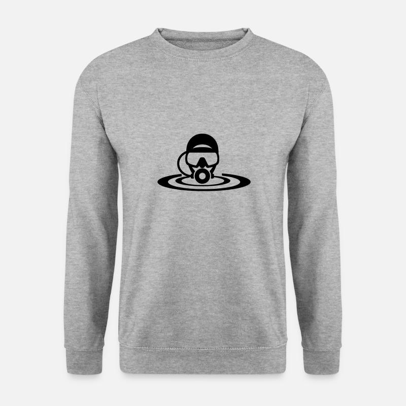 Taucher - Unisex Pullover - Weißgrau meliert