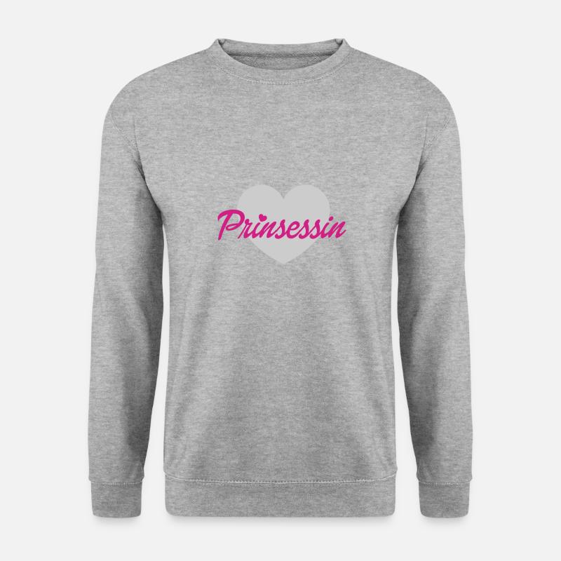 Prinzessin - Unisex Pullover - Weißgrau meliert