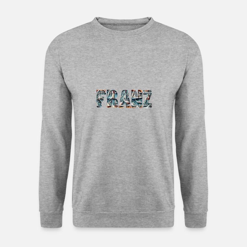 FRANZ kleine segelboote sturm leuchtturm - Unisex Pullover - Weißgrau meliert